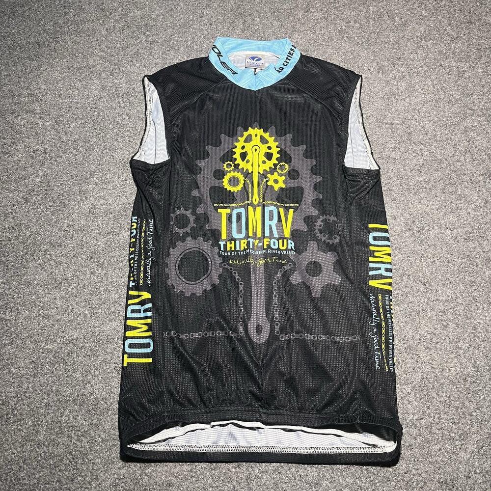 Voler Cycling Jersey Mens Medium Sleeveless Shirt Club Raglan TOMR Biking USA